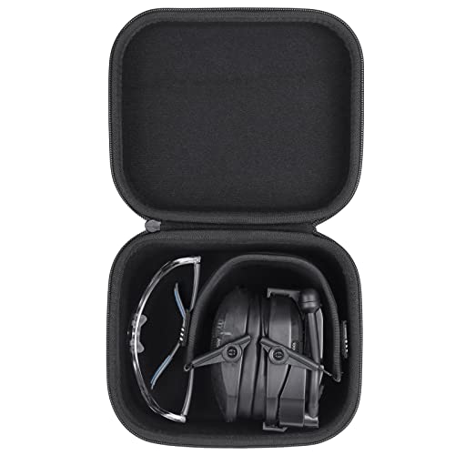 co2CREA Hard Case For Walkers Razor Slim Earmuffs And Walkie Talkie - style: Black Case for Razor Earmuff & Walkie Talkie