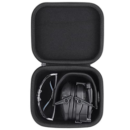 co2CREA Hard Case For Walkers Razor Slim Earmuffs And Walkie Talkie - style: Black Case for Razor Earmuff & Walkie Talkie