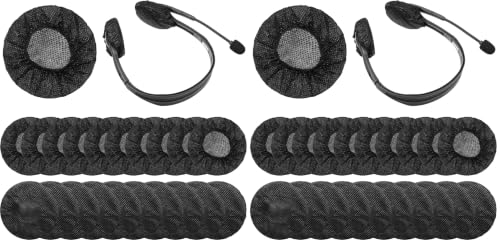 BBTO 200 Pieces Disposable Headphone Ear Cover Non-Woven Sanitary Earpad Covers for Most On Ear Headphones(S, 6.5 cm/ 2.6 inch,Black) (Pack of 2) - color: Black, size: S (6.5 cm) (Pack of 2)