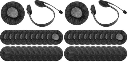 BBTO 200 Pieces Disposable Headphone Ear Cover Non-Woven Sanitary Earpad Covers for Most On Ear Headphones(S, 6.5 cm/ 2.6 inch,Black) (Pack of 2) - color: Black, size: S (6.5 cm) (Pack of 2)