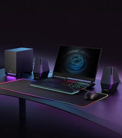 Edifier G1500 MAX 2.1 RGB Light Gaming Speakers with 4" Wood Subwoofer | 60W Peak Power, 4" Subwoofer & 2.5" Satellite Speakers, Bluetooth 5.3 & Multi-Wired Connections, 3 Sound Modes