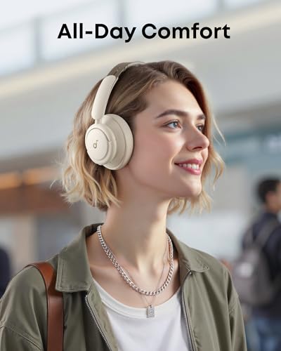 Soundcore by Anker Q30 Hybrid Active Noise Cancelling Headphones, White - color: Beige