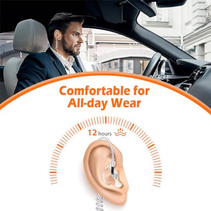 Zeadio 8-Pair Pro-Grade Covert Surveillance Earbud, Replacement Ear Insert, Silicon Earmold Earplug for Two-Way Radio Earpiece Audio Coil Tube, Compatible with Motorola/Kenwood ect (16pcs) - style: Pair of 8