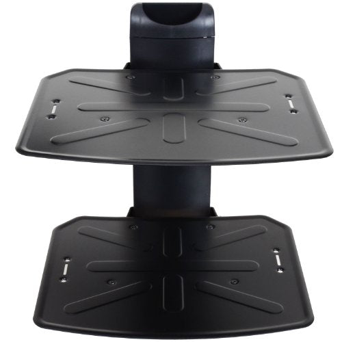 VideoSecu 2 Shelf Component Wall Mount Bracket for DVD/DVR/VCR/Cable Box/DDS Box/Blu-Ray/Game Station/Receiver MDVD04B WP6