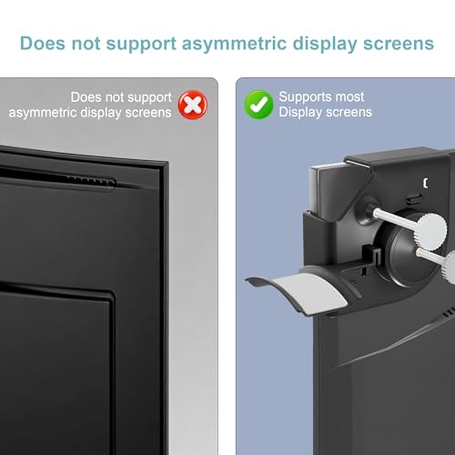 Headphone Holder for Screen (black) | Plastic Headphone Stand, Headset Stand Suitable for AirPods Max, Sony, Bose, Beats and More - color: black
