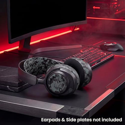 WC HeadbandZ Arctis Nova V2 - Upgraded Wide Silicone Headband Compatible with Arctis Nova Headsets by Wicked Cushions | Wider Weight-Distributing Design, Softer Flexible Silicone | Black Camo - color: Black Camo
