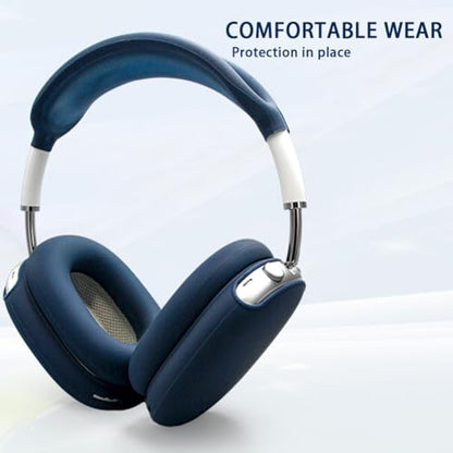 3 in 1 Silicone Case Cover Compatible with Apple Airpods Max Headphones, Anti-Scratch Ear Pad Case Cover Ear Cups Cover and Headband Cover Compatible with Apple Airpod Max (Midnight Blue) - color: Midnight Blue