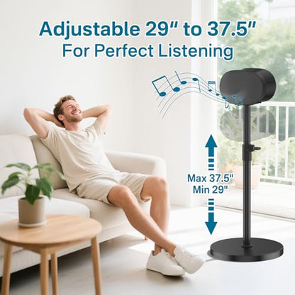 Heavy Duty Speaker Stand for Sonos Era 300 Stand, Adjustable Height 33"-42" for Sonos Era 300 Floor Stand with Cable Management Hold up to 30 Lbs for Sonos Era 300 Speaker, 1 Pack - size: Floor Stand-1 Pack