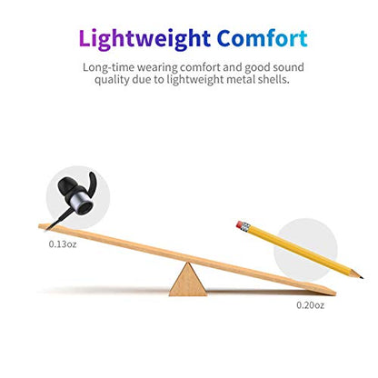 MINDBEAST Noise Cancelling Headphones Wired Earbuds with Microphone | Running Gaming Noise Cancelling Earbuds Wired with Case, Extra Bass For Sport Workout, Adult and Kids, In Ear Ear Bud 3.5mm