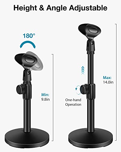 InnoGear Mic Stand Desk Desktop Microphone Stand Shock Mount Pop Filter