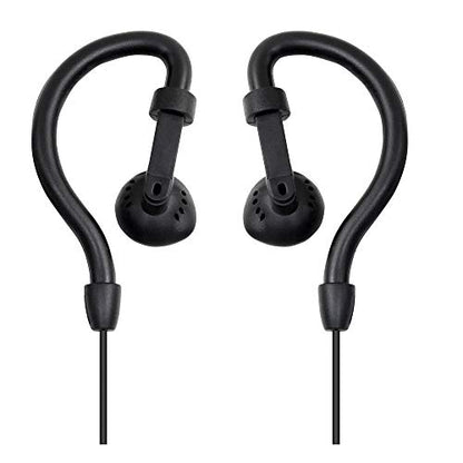 Midland® - AVPH4 Ear Clip Headset Headphones for Midland® GMRS Two-Way Radios – Secure Fit - Crystal Clear Communication Built-In Microphone and Push To Talk Button
