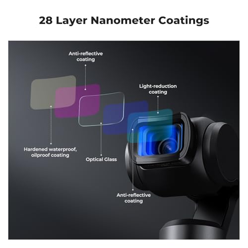 K&F CONCEPT Effect Lens & ND Filter Kit for DJI Osmo Pocket 4/3 | 1.2X Anamorphic Lens+ Wide-Angle Lens+ 10X Macro Lens+ ND8+ND32+ND128, Magnetic Attach/Multi-Coated/Optical Glass, FD161