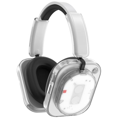 Case for Nothing Headphone 1,2IN1 Clear TPU Ear Cups Cover & PC Headband Cover, Shell Covers Replacement Shockproof/Washable/Dust-Proof/Scratch-Resistant for Men Women (Clear) - color: Clear