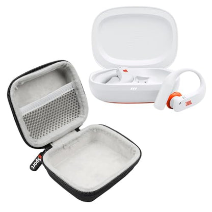 JBL Endurance Peak 4 True Wireless Noise Cancelling Sport Earbuds Bundle with gSport Case (White) - color: White