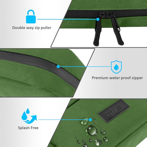 GOX Travel Cable Organizer Bag, Small Tech Pouch for Electronics, Green - color: Green