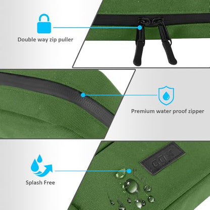 GOX Travel Cable Organizer Bag, Small Tech Pouch for Electronics, Green - color: Green