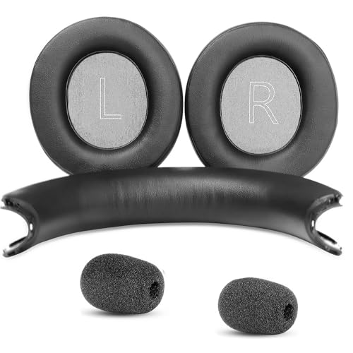 Ear Pads for Microsoft Xbox Wireless (2024 Version)/Wired Headset | (Xbox X|S, Xbox One) Replacement Cushions Headband with Protein Leather Covers-Black