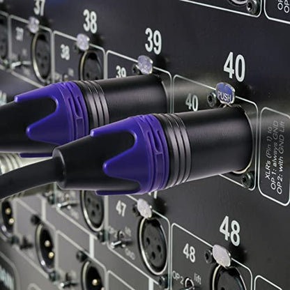 XLR Splitter, Y Splitter Cable Male to 2 Female 3-Pin -16.5ft - size: 16.5ft, style: Male to 2 Female XLR