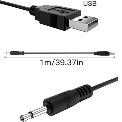 3.5mm USB Charging Cable,AUX Audio Jack to USB Male Charging Cable Adapter,Compatible with Headphones,Speakers,Voice Recorders,MP3 Players,and Any Other Devices with a 3.5mm Port