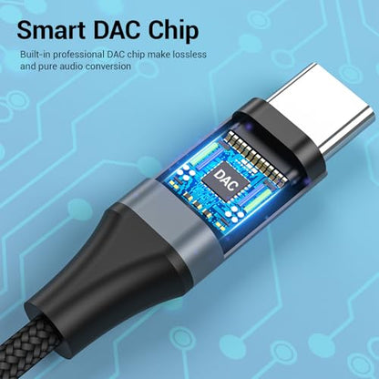 10PCS USB C to 3.5mm Female Headphone Jack Adapter - size: 4.6 IN-10PCS