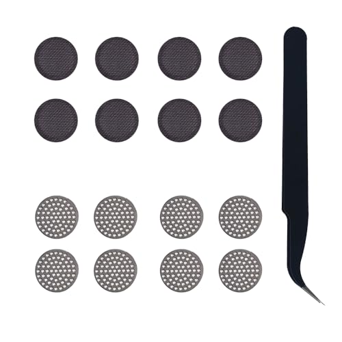 Replacement Dust Mesh Filter for KZ Earbuds,Black & Silver,16 Pcs | Compatible with KZ ZS10 PRO / 2 / X & ZSNPRO / X & ZS12PRO X & ZA12/AS16 / AS16PRO & Zax Earbuds