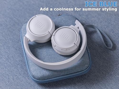 Ginsco Ultra-Slim Case Compatible with JBL Tune 510BT Bluetooth Headphones, with JBL Tune 520BT/670NC Live 460NC, Wireless On-Ear Headphones, Travel Carrying Headphone Case (Light Blue) - color: Light Blue
