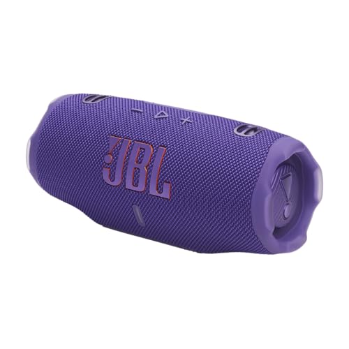 JBL Charge 6 - Portable Waterproof & Drop-Proof Bluetooth Speaker, Bold JBL Pro Sound with AI Boost, 28Hrs of Playtime, Built-in Powerbank & Comes with a Sturdy/Removable Carrying Strap (Purple) - color: Purple