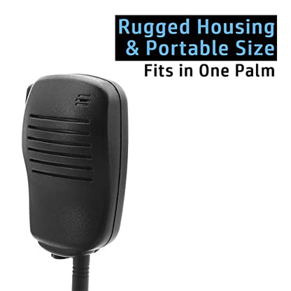 Hand Microphone for Cobra microTalk Radio ACXT345 ACXT545 CX112 CX190 CX1035R FLT CXT645 CXY900 PR270 PX650 PX655 RX380 RX385 Shoulder Lapel Speaker Mic with Clip Audio Jack Straight 1-pin