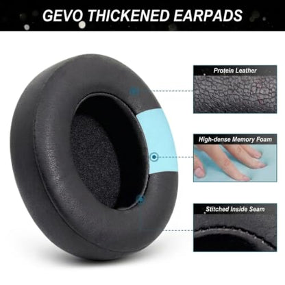 GEVO Earpads Replacement for Beats Studio 2/Studio 3 Wired & Wireless Headphones, Ear Pads Cushion for Beats Studio 2/Studio 3 with High-Density Noise Isolation Memory Foam (Black) - color: Black