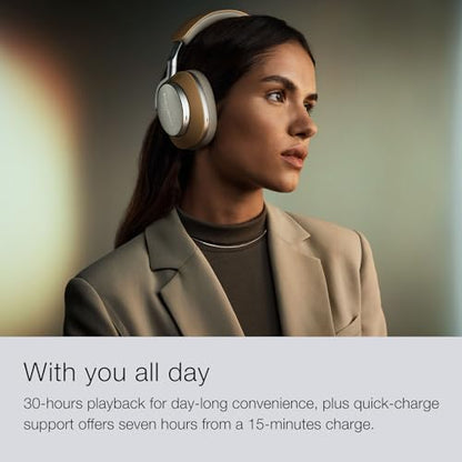 Bowers & Wilkins Px8 Over-Ear Wireless Headphones, Black, Nappa Leather - color: Black