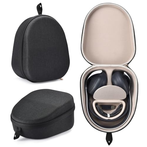 YaoshanTuda Hard Case for PS5 Pulse Elite Headset, Travel Bag | EVA hard shell + soft lining protects from drops & scratches. Built-in cable storage. Lightweight with carry handle. - color: Black