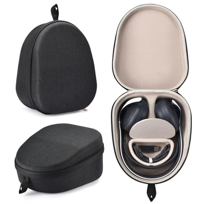 YaoshanTuda Hard Case for PS5 Pulse Elite Headset, Travel Bag | EVA hard shell + soft lining protects from drops & scratches. Built-in cable storage. Lightweight with carry handle. - color: Black