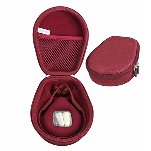 Hermitshell Case for AfterShokz Trekz Air/AfterShokz Aeropex/Titanium Mini/Shokz OpenRun Pro/SHOKZ OpenRun Pro 2 Open Ear Wireless Bone Conduction Headphones AS650 / AS800 (Canyon Red) - color: Canyon Red