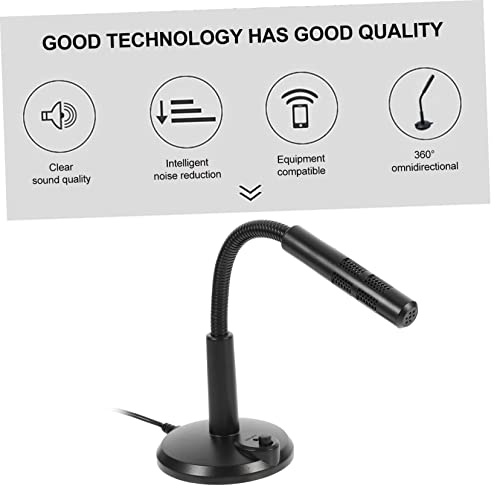 OSALADI USB Microphone with Base for Laptop and Desktop Compact Condenser Mic with Sound High Sensitivity for Streaming Chatting and Recording