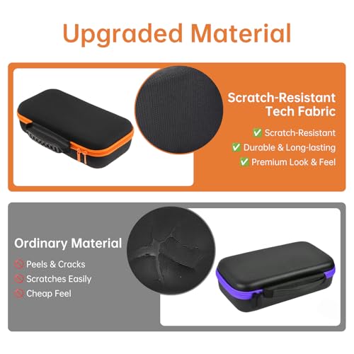 Wireless Microphone Case 11.41"x6.1" EVA Dual Mic Travel Bag for JBL Mics | Rubber handle hard storage box, Fits similar sized mics, soft pad protect, Karaoke Singing, easy travel , 2 foam covers