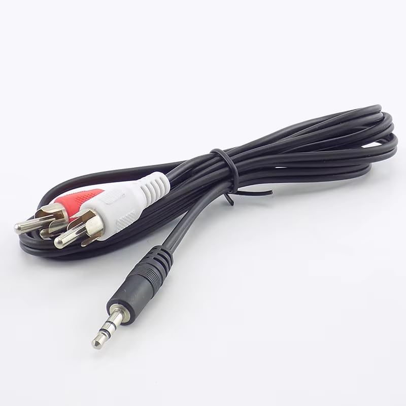 2 Pack 3.5mm to RCA Cable RCA to 3.5mm AUX Cable 5Ft 1/8'' Male TRS Stereo Jack to 2RCA Connector Plugs Adapter Audio Cables for Amplifier Speaker Sound System Home Theater Soundbar Mixer TV