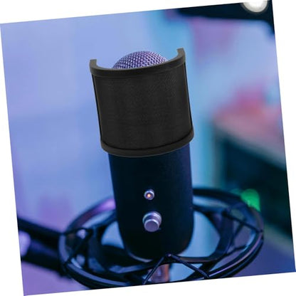 U Shaped Mic Windscreen Shield for Microphone Noise Isolation - size: 10.00X10.00X9.50CM