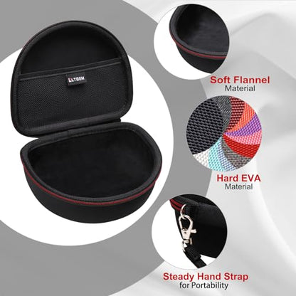 Case for Beats Studio Pro/Solo 4/Studio3/Solo3 Wireless Headphone Black | Hard Carrying Travel Case for Beats Studio Pro/Solo 4/Studio3/Solo3 Wireless Headphone - color: Black