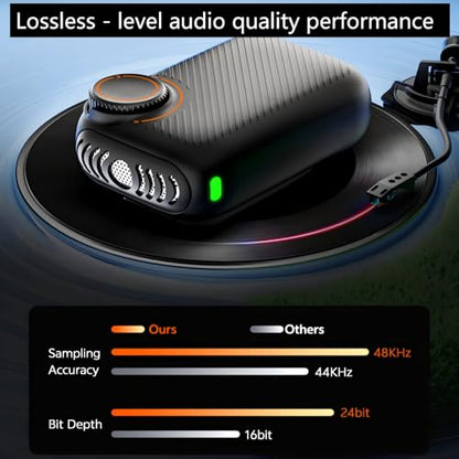 Wireless Lavalier Microphone (2 TX + 1 RX + Charging Case), Intelligent Noise Reduction, 24-bit/48kHz Sampling Rate, 820 ft.(250m) Range, Mini Bluetooth Mic for iPhone/Android/Ipad/PC/Camera