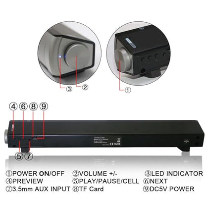 Computer Speakers for Desktop, 10W Wired USB Powered Sound Bar | BT 5.0, 3 Modes, Built-in Mic, Volume Control, Portable Speakers for PC Tablets Laptop Desktop Projector Cellphone