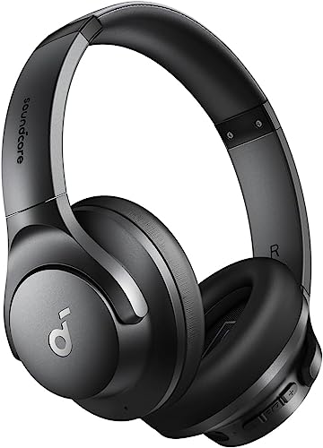 Soundcore by Anker Q20i Hybrid Active Noise Cancelling Headphones, Renewed | Over-Ear, Bluetooth, 40H ANC Playtime, Hi-Res, Big Bass, Transparency Mode, Customize via App, Travel, Home, Office - color: BLACK