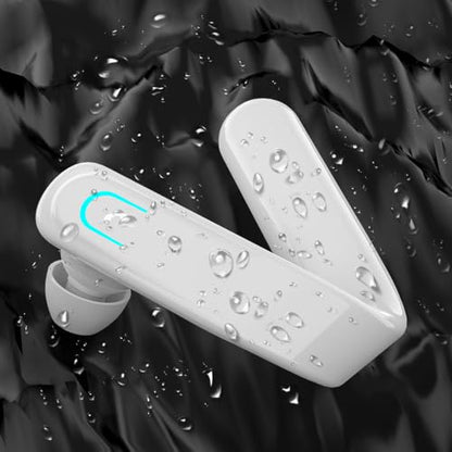 Bewinner Single Ear Bluetooth Headset, 15 to 20 Hour Playtime, IP67 Wireless Bluetooth Earpiece with HD Mic for Trucker Driver Office Travel Laptop Cell Phone (White) - color: White