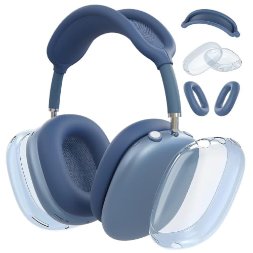 MOLOPPO 3 in 1 Case Cover Compatible with for AirPods Max 2/1, Blue - color: A2-Blue