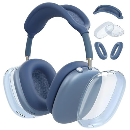 MOLOPPO 3 in 1 Case Cover Compatible with for AirPods Max 2/1, Blue - color: A2-Blue