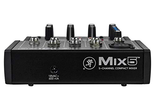 Mackie Mix5 5-Channel Compact Mixer, Black - size: Mix5