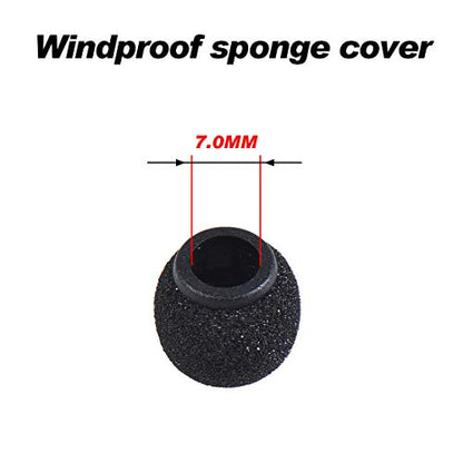 2 Pack Mini Size Lapel Microphone Foam Cover, Lavalier Microphone Windscreen Replacement for Sony Microphone