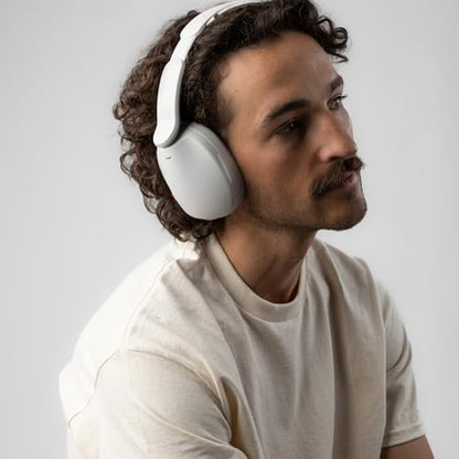Skullcandy HESH 360 - Bone | 100시간 배터리, 소음 차단 핏, 납작하게 접을 수 있는 디자인, 마이크, 맞춤형 사운드, 여행, 공부, 체육관 - color: 뼈.