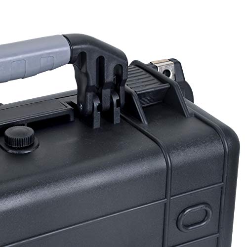 MEIJIA All Weather IP67 Waterproof Hard Camera Case,Hard Protective Case,Hard Case with Customizable Foam,Fit Use of Drones,Camera,Equipments,Pistols(Black,15.98x12.99x6.85inches) (Pack of 2) - color: Black, size: 15.98x12.99x6.85inches (Pack of 2)
