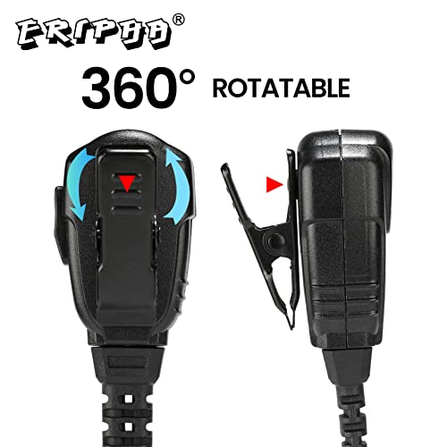 2-Pin Earpiece with PTT Mic for Motorola BPR40/CLS/DLR Series | 2-Way Radio Air-Tube Surveillance Headset (10-Pack)