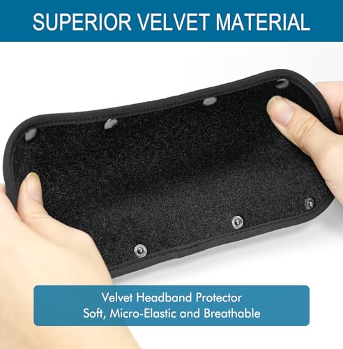 GEVO Replacement Headphone Headband Cover for HyperX Cloud & Alpha,Cloud 1/2/3/Pro,Cloud X/Core,Flight,Stinger Gaming Headset,Headband Cushion Easy Installation No Tool Needed-Velvet Black